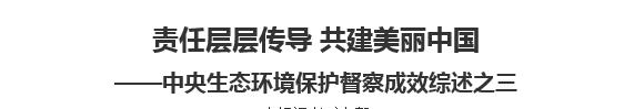 【人民日報】責任層層傳導 共建美麗中國中央生態(tài)環(huán)境保護督察成效綜述之三