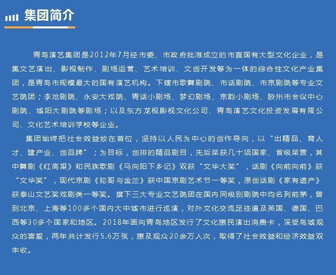 青島演藝集團(tuán)公開招聘工作人員簡章