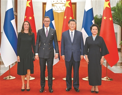 【人民日?qǐng)?bào)】習(xí)近平同芬蘭總統(tǒng)斯圖布會(huì)談